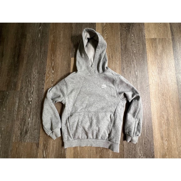 Nike Other - Nike Hoodie Kids Small Gray Excellent Sportswear Club Fleece Pullover 542